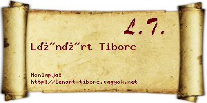 Lénárt Tiborc névjegykártya